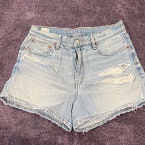 American Eagle Outfitters Distressed Light Blue Jean Shorts never used